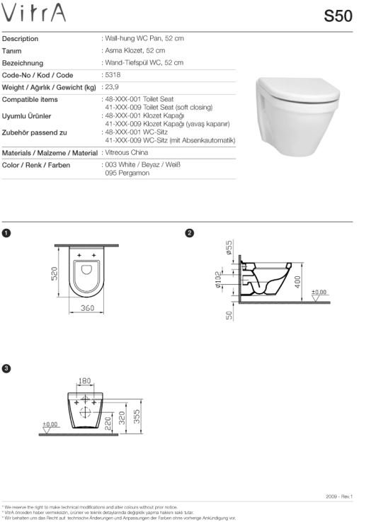 Vitra wc_solja_konzolna_s50_bez_daske